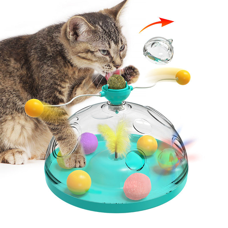 Meows Windmill Funny Cat Toys Interactive Multifunctional Pet Educational Toys