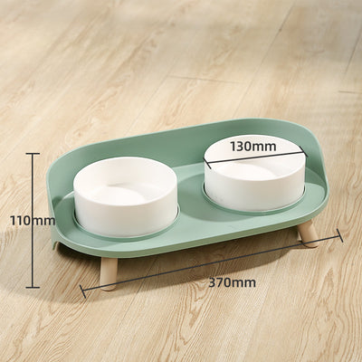 Pet Bowl Tilted Cat Double Protect Cervical Dog Bowl Dish