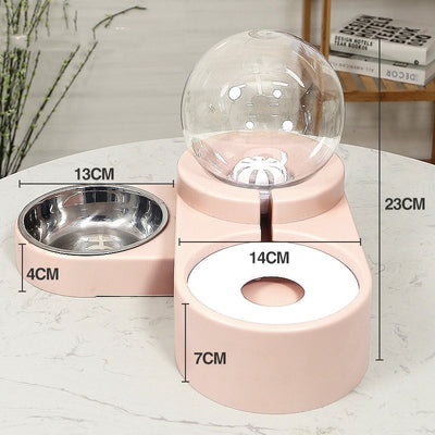 Bubble Ball Pet Dog Bowls Fountain Cat Food Automatic Feeder