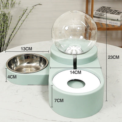 Bubble Ball Pet Dog Bowls Fountain Cat Food Automatic Feeder