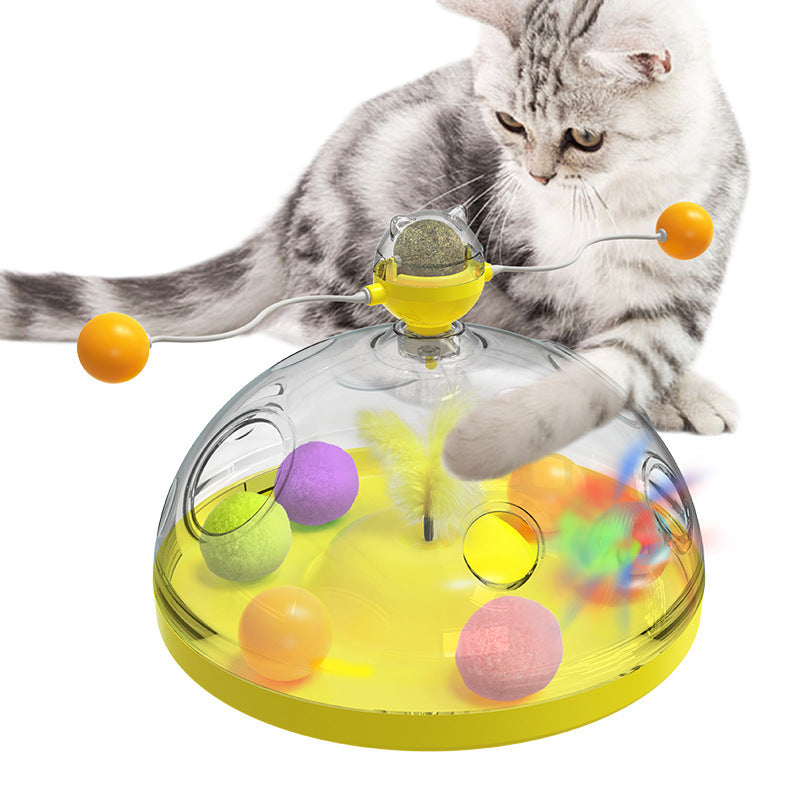 Meows Windmill Funny Cat Toys Interactive Multifunctional Pet Educational Toys