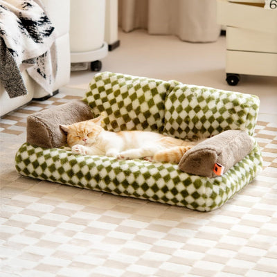 Canapé moelleux pour chat, lit lavable pour animaux de compagnie pour chats et petits chiens 