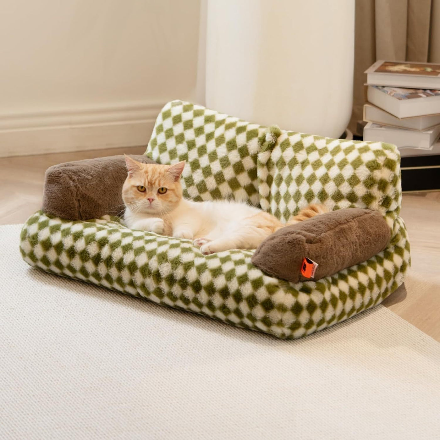 Canapé moelleux pour chat, lit lavable pour animaux de compagnie pour chats et petits chiens 