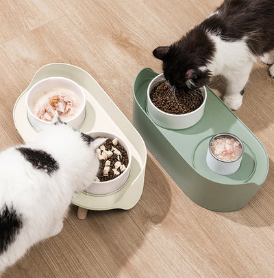 Pet Bowl Tilted Cat Double Protect Cervical Dog Bowl Dish