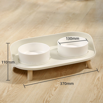 Pet Bowl Tilted Cat Double Protect Cervical Dog Bowl Dish