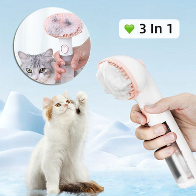 Brosse à vapeur 3 en 1 pour animaux de compagnie Peigne réglable de nettoyage pour animaux de compagnie