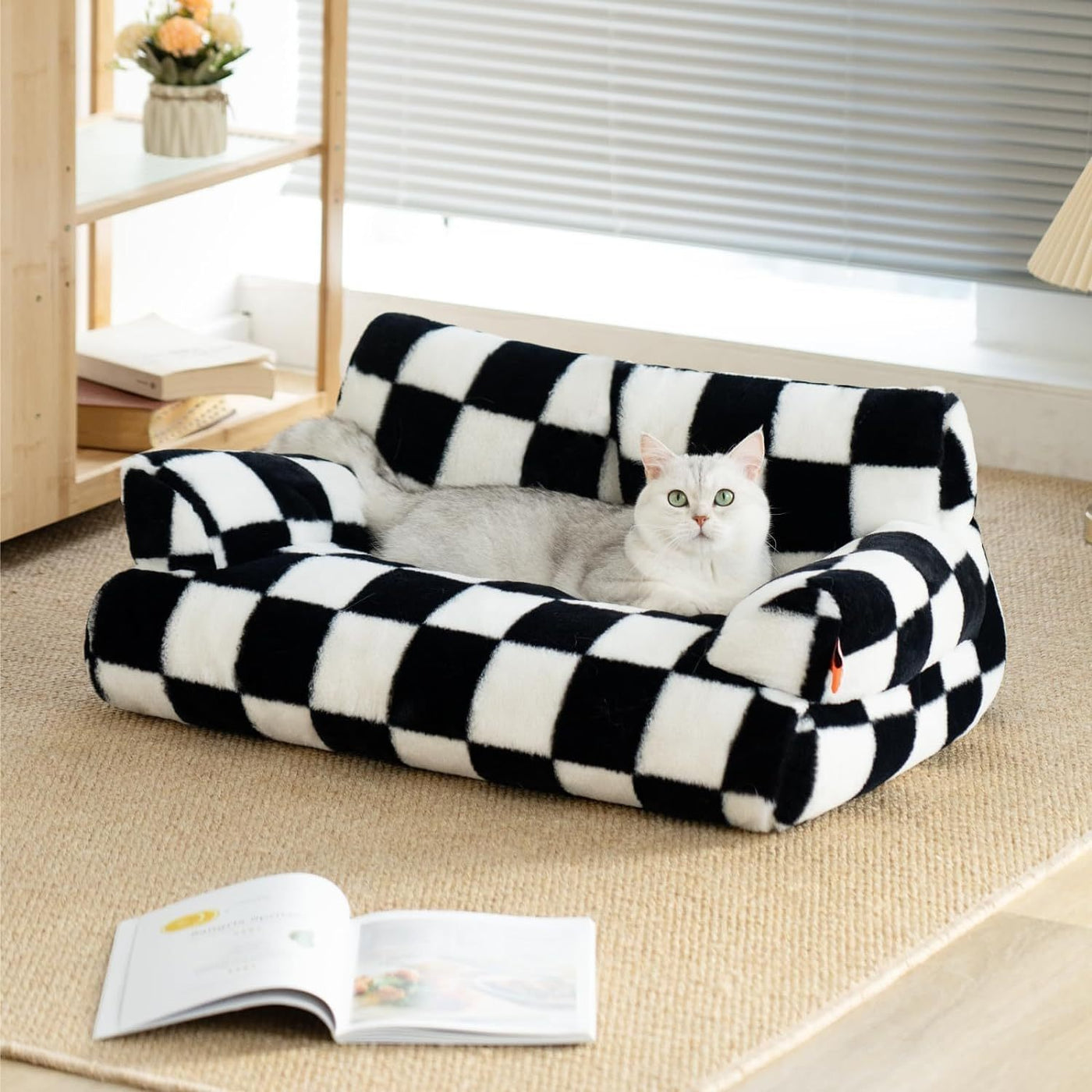 Canapé moelleux pour chat, lit lavable pour animaux de compagnie pour chats et petits chiens 